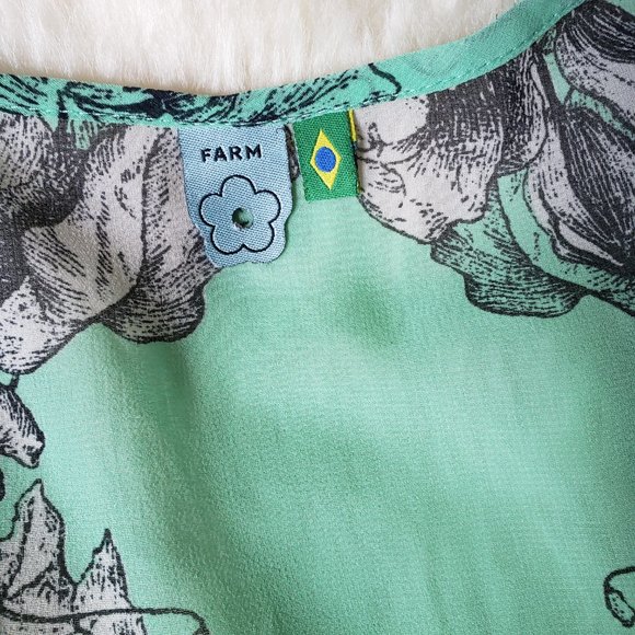 FARM RIO Sheer Cami - Rare print high-low racerback cami tank Size S - Picture 4 of 9